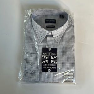 Men’s Nick Dunn Modern Fit Dress Shirt Size M & Neck 15.5 NWT